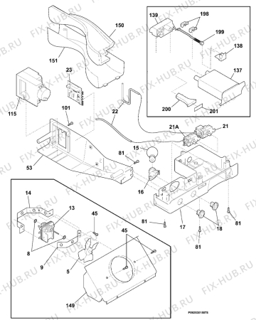 Взрыв-схема холодильника Frigidaire GLSZ25V8CB0 - Схема узла Diffusor